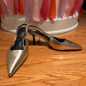 Primark Metallic Gold Slingback Heels